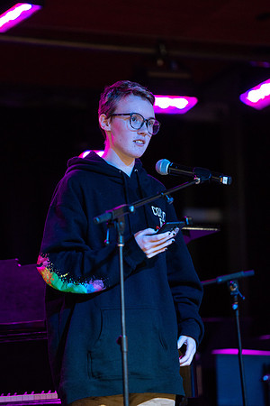 Students share their talents and perform during Open Mic Night in the MC Crossroads.
