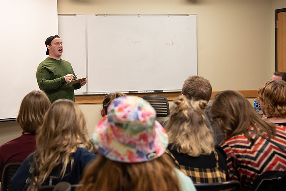 Students audition for the comedy team, Unscripted, and participate of a variety of games in the Manwaring Center.