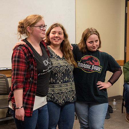 Students audition for the comedy team, Unscripted, and participate of a variety of games in the Manwaring Center.