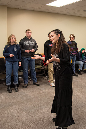 Students audition for the comedy team, Unscripted, and participate of a variety of games in the Manwaring Center.
