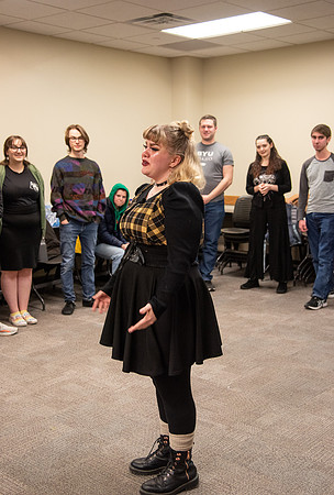 Students audition for the comedy team, Unscripted, and participate of a variety of games in the Manwaring Center.