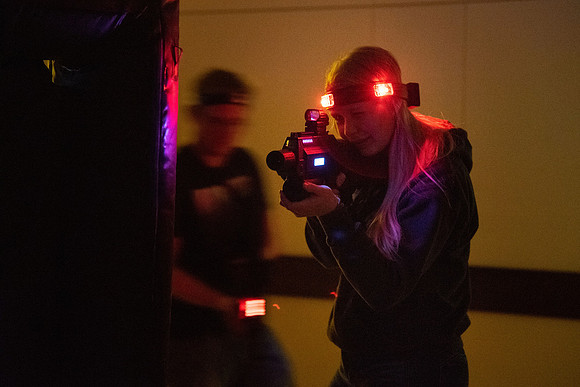 Students enjoy the weekly Laser Tag in the MC Ballrooms.