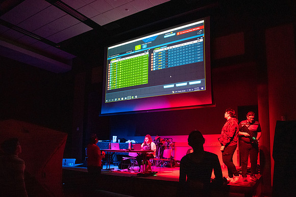 Students enjoy the weekly Laser Tag in the MC Ballrooms.