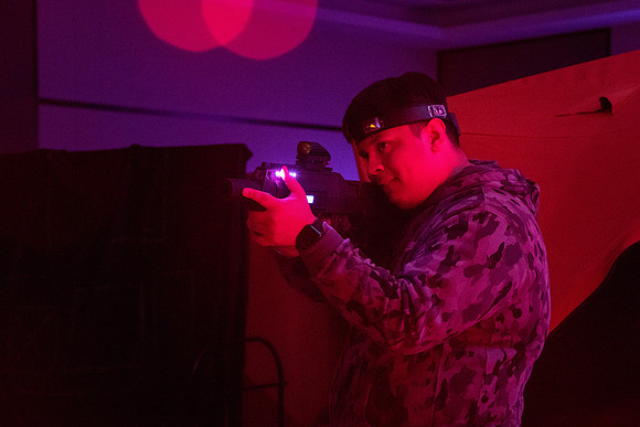 Students enjoy the weekly Laser Tag in the MC Ballrooms.