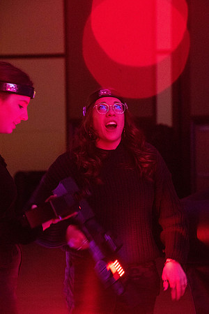 Students enjoy the weekly Laser Tag in the MC Ballrooms.