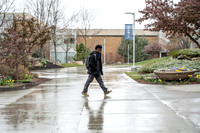 Snow And Students On Campus- April 2026