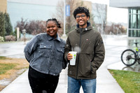 Snow And Students On Campus- April 2026