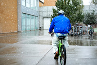 Snow And Students On Campus- April 2026