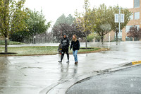 Snow And Students On Campus- April 2026