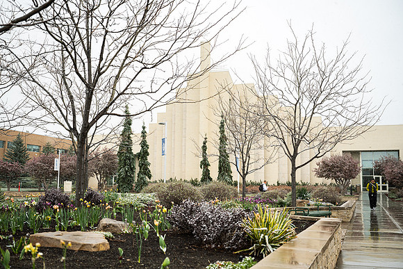 Snow And Students On Campus- April 2026