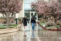 Snow And Students On Campus- April 2026