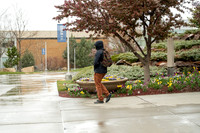 Snow And Students On Campus- April 2026