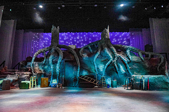 The theatre department's dress rehearsal of the Wind in the Willows in the Snow Drama Theatre.