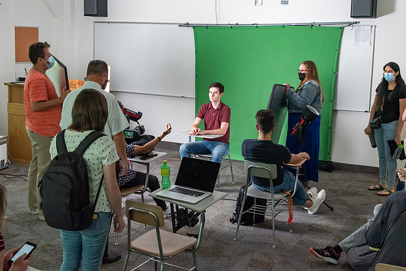 Video production of Vice President, Kelly Burgener, showing what classes will be like during Fall 2020 semester.