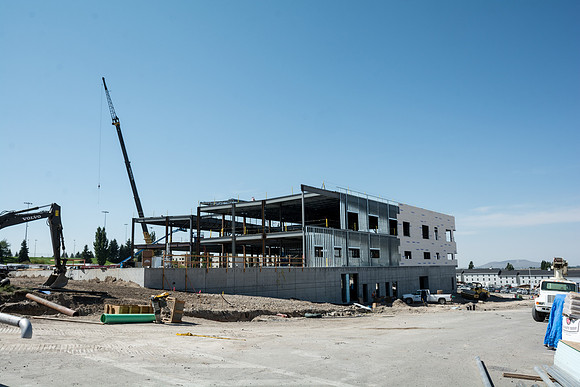 Construction continues on the new Science and Technology Building.