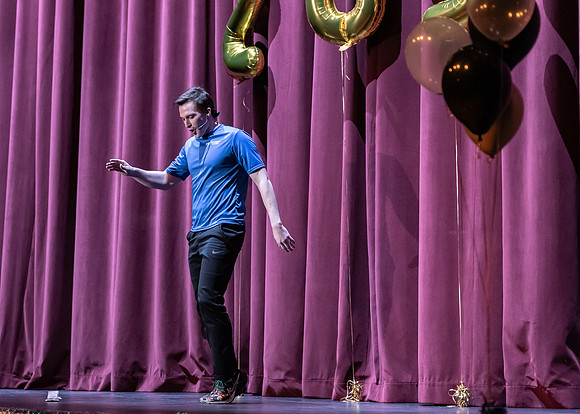 Students participating in the Winter 2023 Fitness Kickoff event.