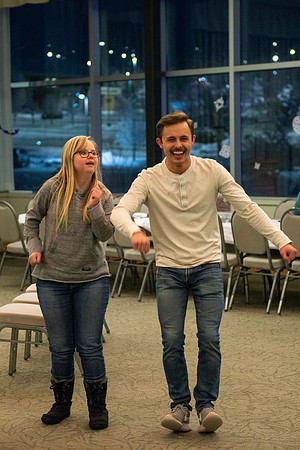 Students celebrate winter with karaoke, dancing, and games in the Manwaring Center.