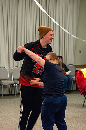 Students celebrate winter with karaoke, dancing, and games in the Manwaring Center.