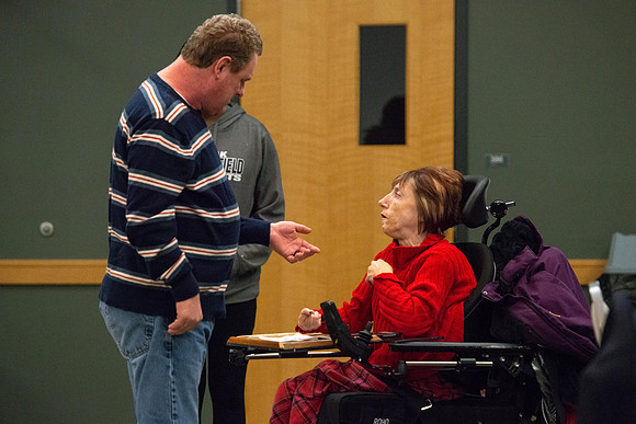 Students celebrate winter with karaoke, dancing, and games in the Manwaring Center.