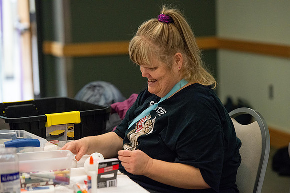Students celebrate winter with karaoke, dancing, and games in the Manwaring Center.