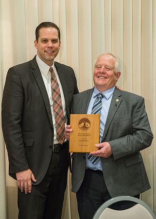 Emeritus Breakfast, Nov 2018, BYU-Idaho Alumni Award of excellence was awarded to Jon Beesley.