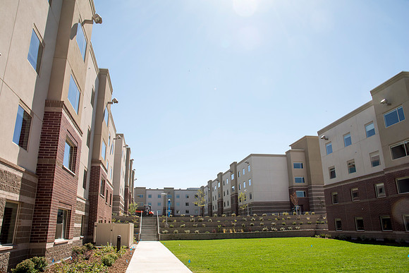 The Center Square landscaping is almost completed.