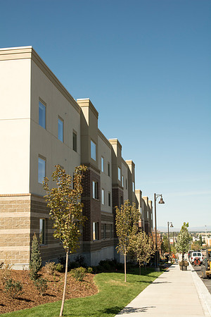 The Center Square landscaping is almost completed.