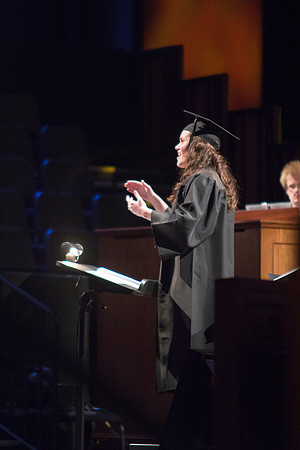 The Brigham Young University-Idaho Choir sings at the Graduation Commencement Ceremony.