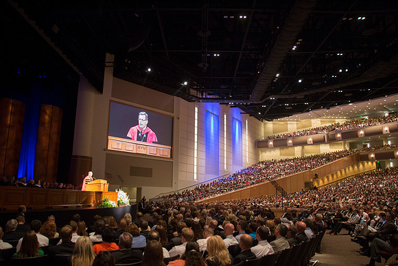 President Clark G. Gilbert speaks at his Inauguration.