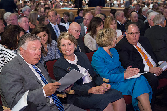 President Gilbert's family and special guests.