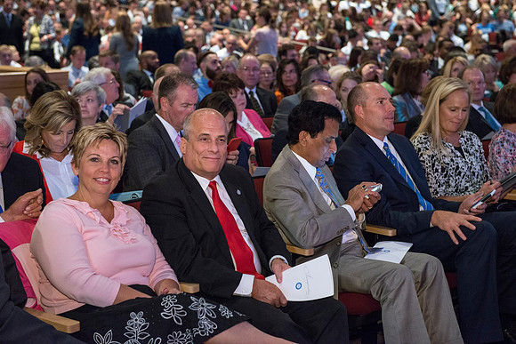 President Gilbert's family and special guests.
