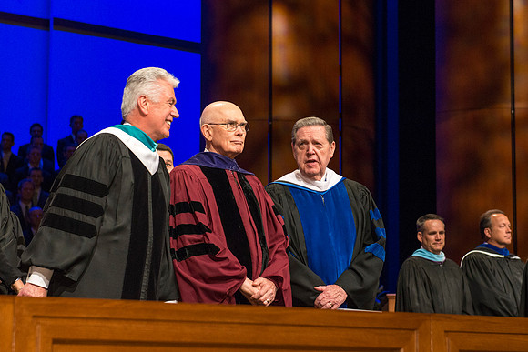 President Uchtdorf, Elder Oaks and Elder Holland