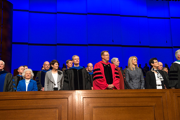 Elder and Sister David A. Bednar, with President and Sister Gilbert.