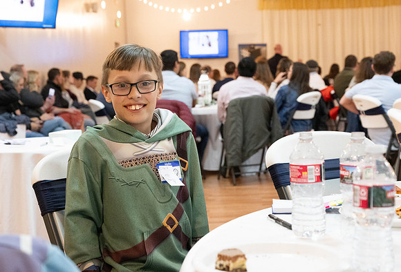 Alumni in the Cache Valley area gather at Eagles Landing Event Center, in Smithfield, Utah and get the chance to listen to and meet President Meredith.