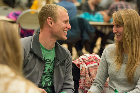 Students do a variety of service activies together with their dates.