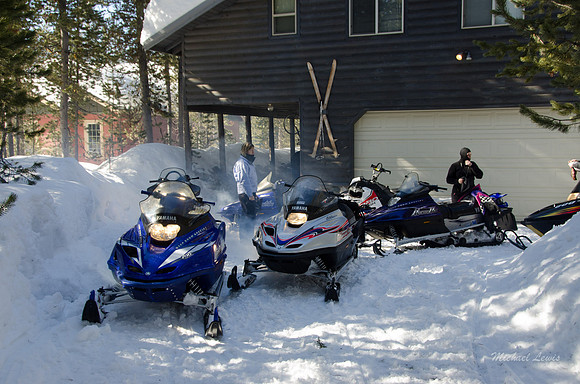 A great day snowmobiling in Island Park, Idaho.