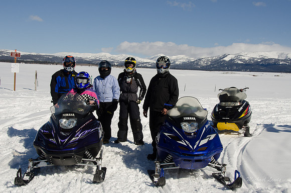 A great day snowmobiling in Island Park, Idaho.