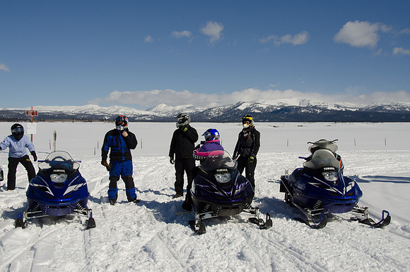 A great day snowmobiling in Island Park, Idaho.