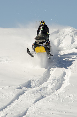 A great day snowmobiling in Island Park, Idaho.