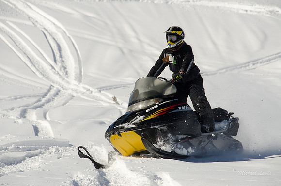 A great day snowmobiling in Island Park, Idaho.