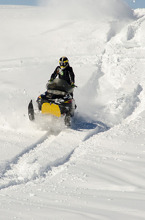 A great day snowmobiling in Island Park, Idaho.