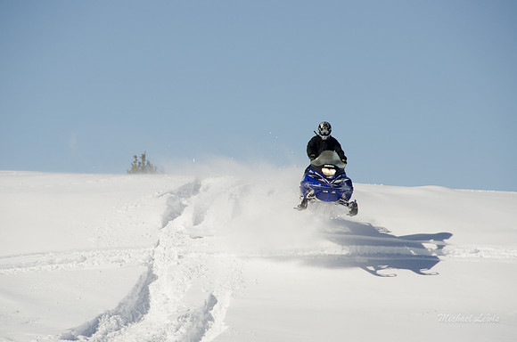 A great day snowmobiling in Island Park, Idaho.