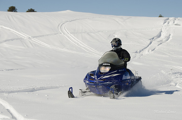 A great day snowmobiling in Island Park, Idaho.