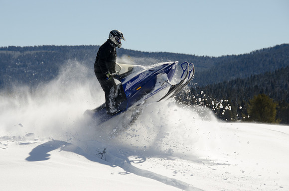 A great day snowmobiling in Island Park, Idaho.