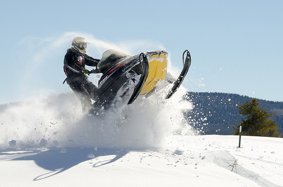 A great day snowmobiling in Island Park, Idaho.