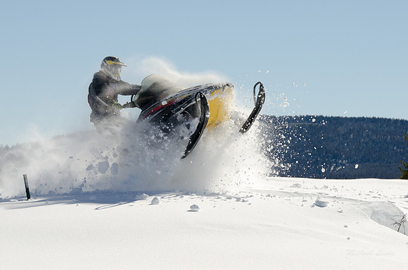 A great day snowmobiling in Island Park, Idaho.