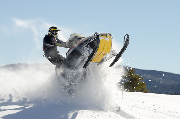 A great day snowmobiling in Island Park, Idaho.