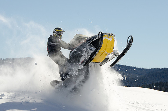 A great day snowmobiling in Island Park, Idaho.
