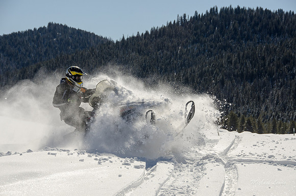 A great day snowmobiling in Island Park, Idaho.