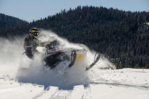 A great day snowmobiling in Island Park, Idaho.